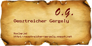 Oesztreicher Gergely névjegykártya